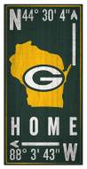 Green Bay Packers 6" x 12" Coordinates Sign