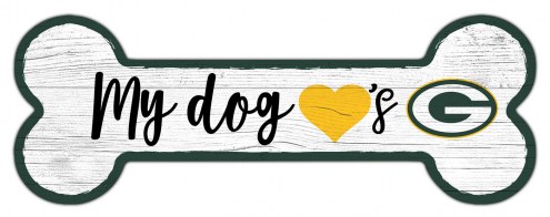 Green Bay Packers 6&quot; x 12&quot; Dog Bone Sign