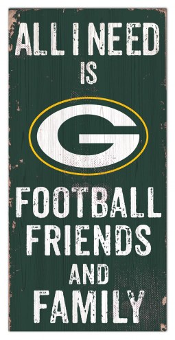 Green Bay Packers 6&quot; x 12&quot; Friends & Family Sign