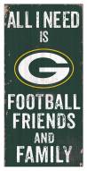 Green Bay Packers 6" x 12" Friends & Family Sign