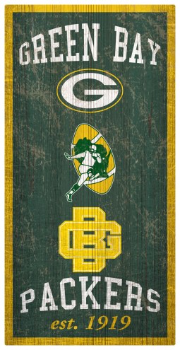 Green Bay Packers 6&quot; x 12&quot; Heritage Sign
