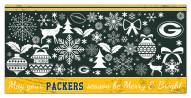 Green Bay Packers 6" x 12" Merry & Bright Sign