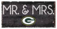 Green Bay Packers 6" x 12" Mr. & Mrs. Sign