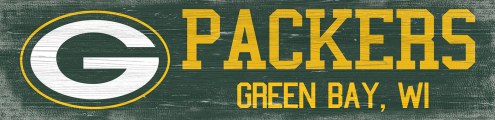 Green Bay Packers 6&quot; x 24&quot; Team Name Sign