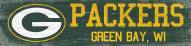 Green Bay Packers 6" x 24" Team Name Sign