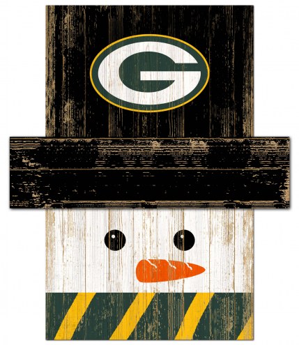 Green Bay Packers 6&quot; x 5&quot; Snowman Head
