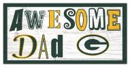 Green Bay Packers Awesome Dad 6" x 12" Sign
