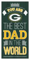 Green Bay Packers Best Dad in the World 6" x 12" Sign