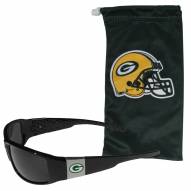 Green Bay Packers Chrome Wrap Sunglasses & Bag