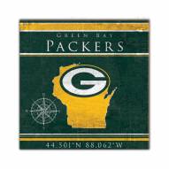 Green Bay Packers Coordinates 10" x 10" Sign
