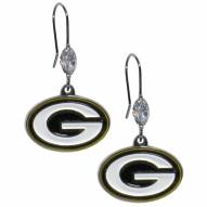 Green Bay Packers Crystal Dangle Earrings