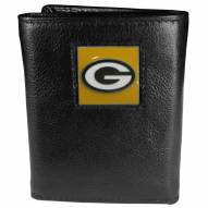Green Bay Packers Deluxe Leather Tri-fold Wallet in Gift Box