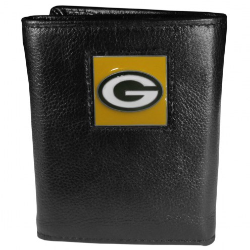 Green Bay Packers Deluxe Leather Tri-fold Wallet