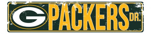 Green Bay Packers Distressed Metal Street Sign