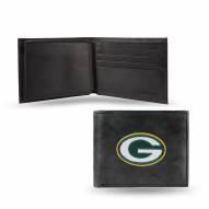 Green Bay Packers Embroidered Leather Billfold Wallet