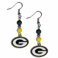 Green Bay Packers Fan Bead Dangle Earrings