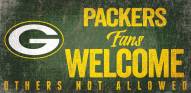 Green Bay Packers Fans Welcome Wood Sign