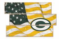 Green Bay Packers Flag 3 Plank Sign