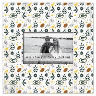 Green Bay Packers Floral Pattern 10" x 10" Picture Frame