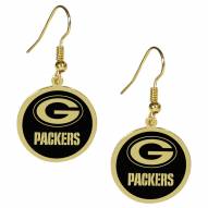Green Bay Packers Gold Tone Earrings