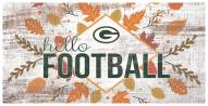Green Bay Packers Hello Football 6" x 12" Wall Art