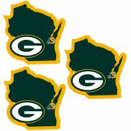 Green Bay Packers Home State Decal - 3 Pack