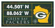 Green Bay Packers Horizontal Coordinate 6" x 12" Sign