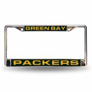 Green Bay Packers Laser Chrome License Plate Frame