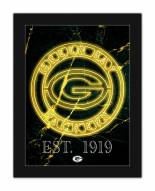 Green Bay Packers Neon Circle Logo 12" x 16" Framed Wall Art