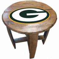 Green Bay Packers Oak Barrel Table
