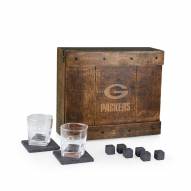Green Bay Packers Oak Whiskey Box Gift Set