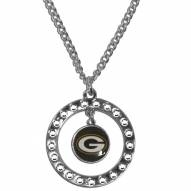 Green Bay Packers Rhinestone Hoop Necklace