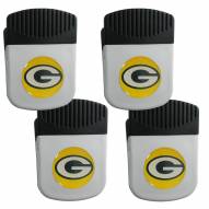 Green Bay Packers 4 Pack Chip Clip Magnet with Bottle Opener