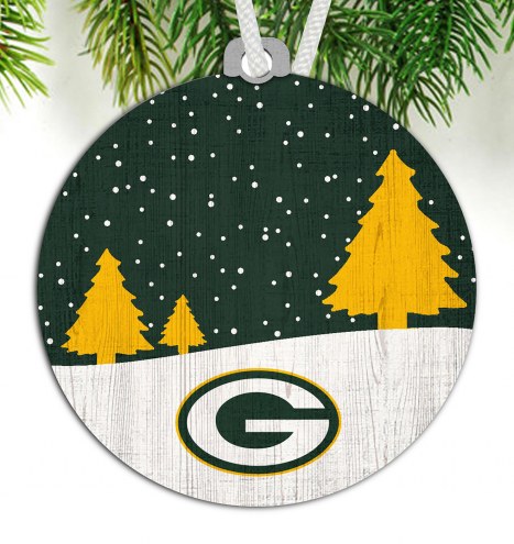 Green Bay Packers Snow Scene Ornament