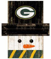 Green Bay Packers Snowman Head Sign
