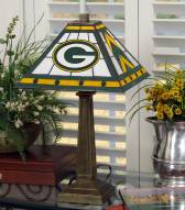 Green Bay Packers Stained Glass Mission Table Lamp