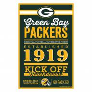 Green Bay Packers Established Wood Sign