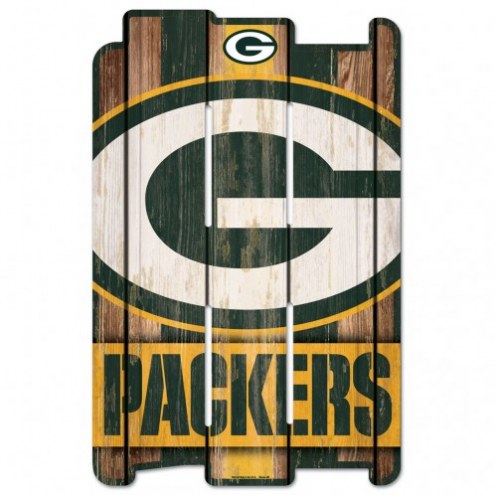 Green Bay Packers Wood Fence Sign