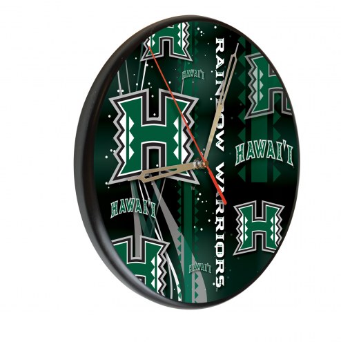 Hawaii Warriors Digitally Printed Wood Clock