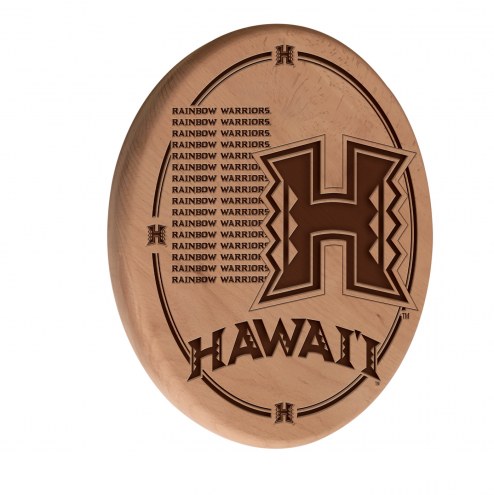 Hawaii Warriors Laser Engraved Wood Sign