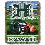 Hawaii Warriors Home Field Advantage Throw Blanket