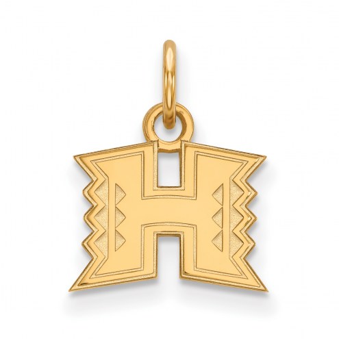 Hawaii Warriors Sterling Silver Gold Plated Extra Small Pendant
