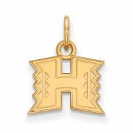Hawaii Warriors Sterling Silver Gold Plated Extra Small Pendant