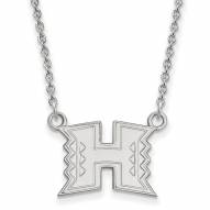Hawaii Warriors Sterling Silver Small Pendant Necklace