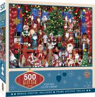 Holiday Festivities 500 Piece Glitter Puzzle