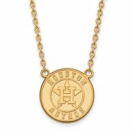 Houston Astros 10k Yellow Gold Large Pendant Necklace