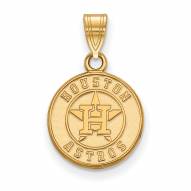 Houston Astros 10k Yellow Gold Small Pendant