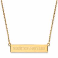 Houston Astros Sterling Silver Gold Plated Bar Necklace