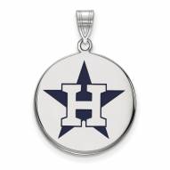 Houston Astros Sterling Silver Large Pendant