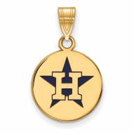 Houston Astros Sterling Silver Gold Plated Small Pendant